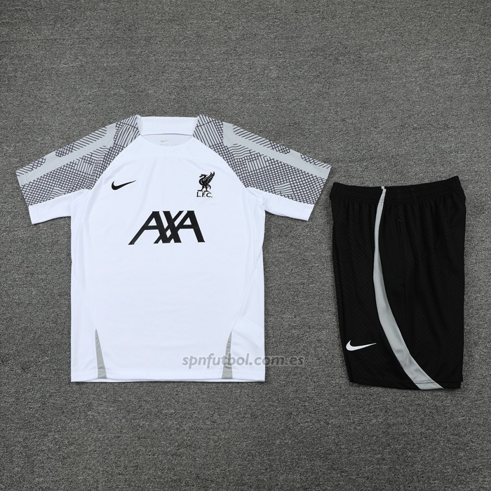 Chandal del Liverpool Manga Corta 2022-2023 Blanco - Pantalon Corto